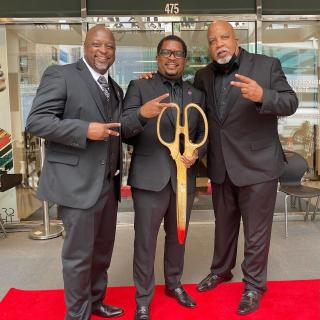 Vice Chair Derwin Ross, Dr. Clark, and RW Chair of the Board of Trustees, Gregory K. Adams, Sr